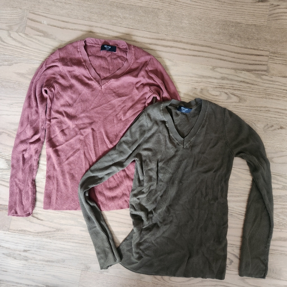 Brass clothing v-neck sweaters